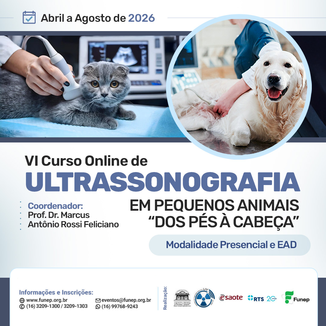 VI Curso Online de Ultrassonografia em Pequenos Animais - Dos Pés à Cabeça 